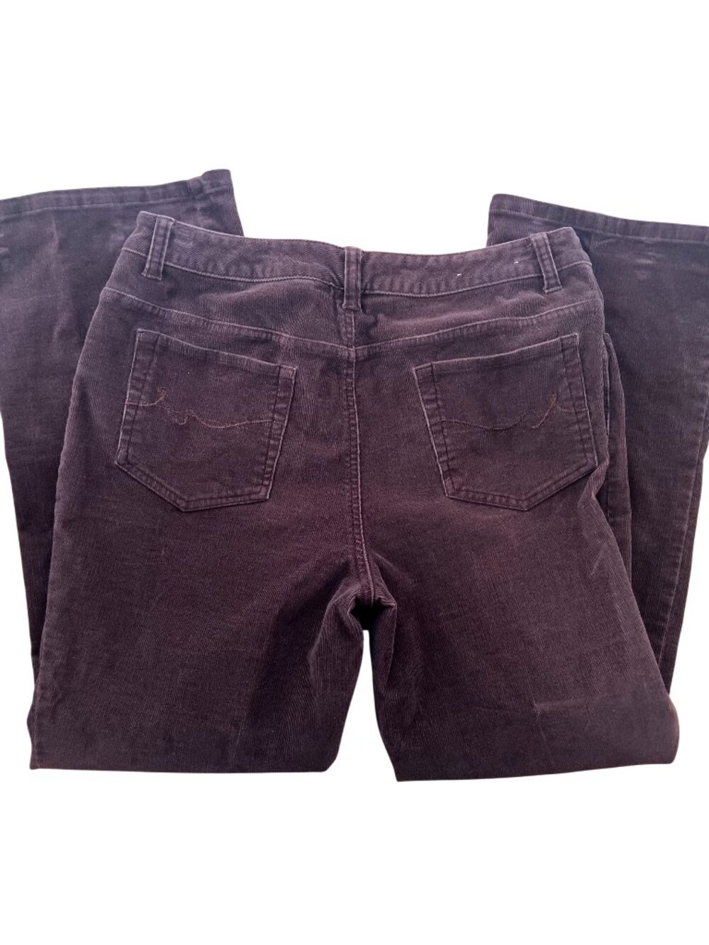 St. Johns Bay Petite Stretch Corduroy Pants 12P Brown Falred Bootcut Leg